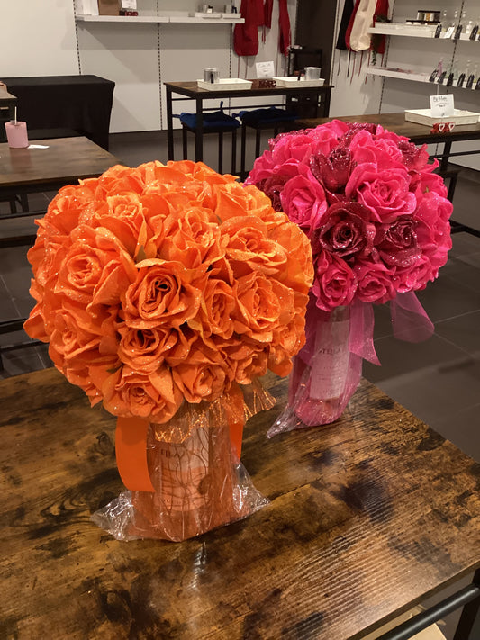 Large Forever Lasting Wine Bottle Glitter Bouquets