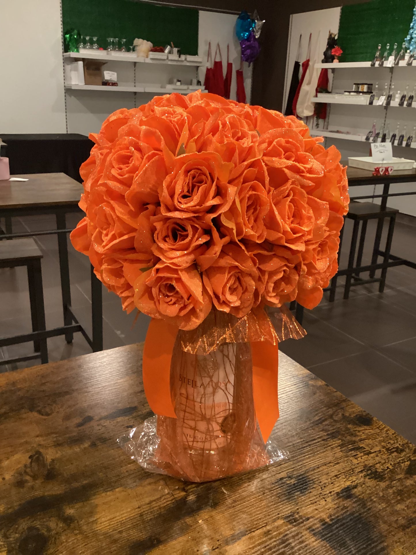 Large Forever Lasting Wine Bottle Glitter Bouquets