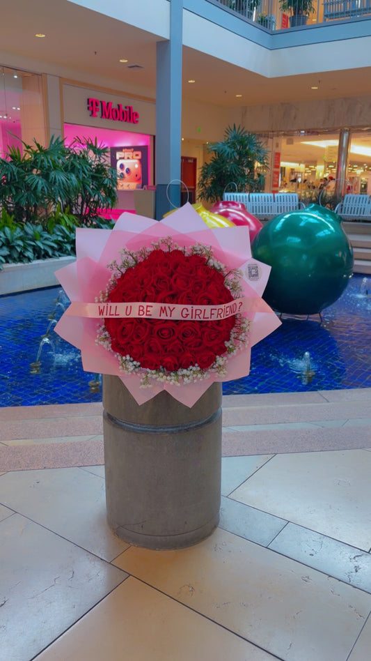 FRESH ROSE BOUQUET π *(Real Roses)*