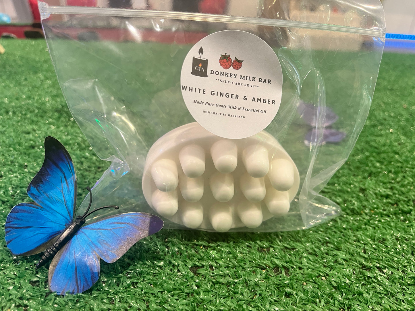 Donkey Milk Massage Body Bar 🧼 (White Ginger & Amber)